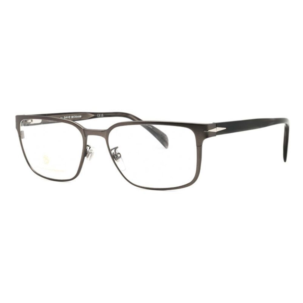 David Beckham Eyeglasses Rectangle Full Rim, Matte Dark Ruthenium Frame and